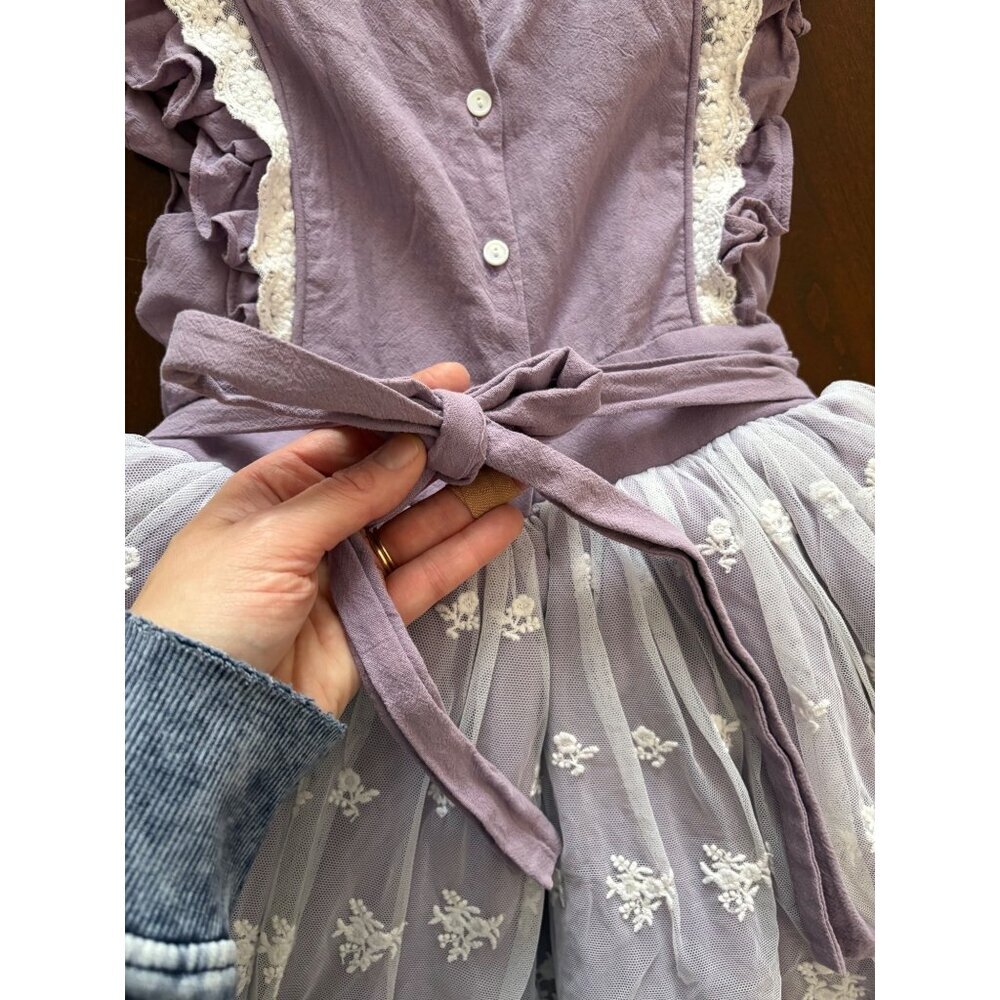 Makena Lane Norah Lace & Tulle Purple Easter Party Dress & Bloomers Set Size 6 - Picture 12 of 12